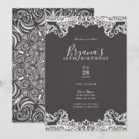 Romântico Vintage Boho Branco Renda Marrom Doce 16