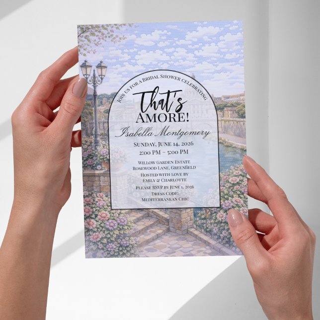 Convites Rome Italian Themed Bridal Shower (Rome Italian Themed Bridal Shower Invitations
)