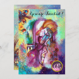 Convites ROMEO E JULIET Floral Blue Sparkles