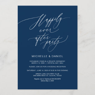 Convites Rompante Azul Marinho, Casamento às Pressas