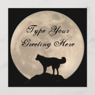 Convites roncos cartão personalizado do rouco/lobo