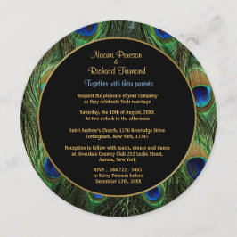 Convites Ronda de Convocação Verde para Casamentos de Pavoc