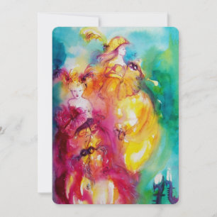 Convites RONDO IN LAGOON, Doce 16 Mascarada