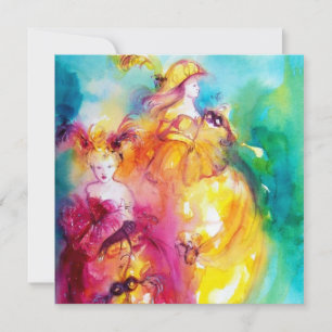 Convites RONDO IN LAGOON, Doce 16 Mascarada