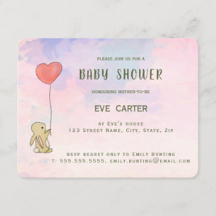 Convites Roo Bunny - Balão do Coração