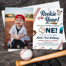 Rookie da Foto de Baseball de primeiro aniversario