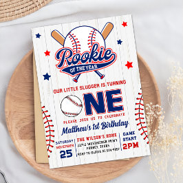 Convites Rookie do Ano do primeiro aniversario Baseball