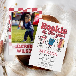 Convites Rookie do Ano do primeiro aniversario da Groovy Ba