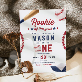 Convites Rookie Do Ano Do primeiro aniversario De Beisebol