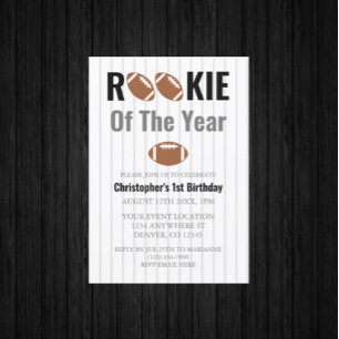 Convites Rookie Do Ano Do primeiro aniversario De Futebol