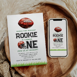 Convites Rookie do Ano do primeiro aniversario de Futebol