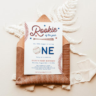 Convites Rookie do Ano Primeiro Aniversário do Beisebol Fes