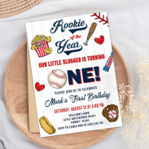 Rookie do ano Vintage Baseball primeiro aniversari