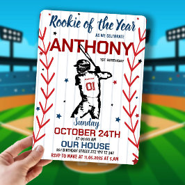 Convites Rookie Of The Year | Baseball 1ST Birthday Party
