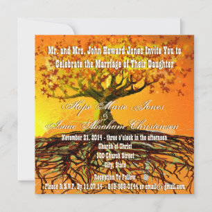 Convites Roots of Love Square Wedding Invitation