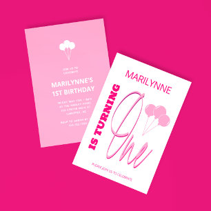 Convites Rosa 1 rua Virando Um Aniversário
