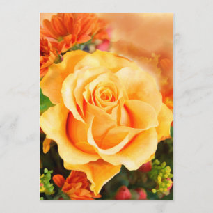 Convites Rosa Amarela Sunny em Buquê