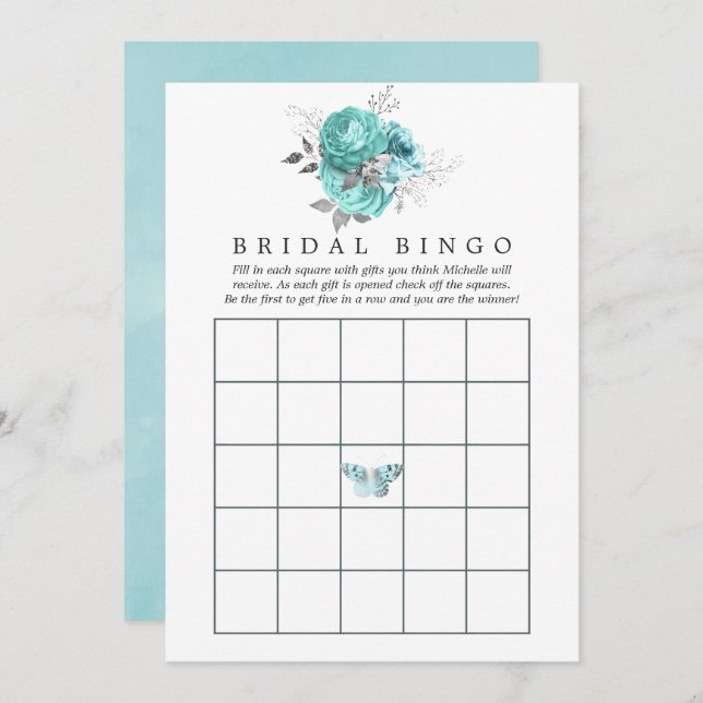 Convites Rosa Aqua e Silver Vintage Shabby (Frente/Verso)