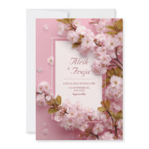 Rosa Bege Cerejeira Floral Casamento de Primavera