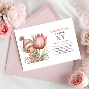Convites Rosa Bege para 3º Aniversário da Menina F