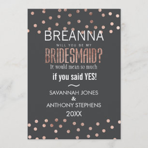 Convites Rosa, Bolinhas Douradas e Black Bridesmaid