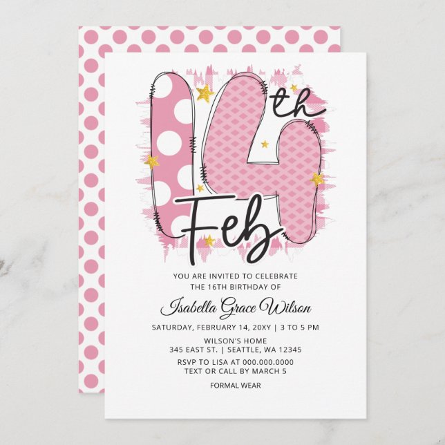 Convites Rosa-branca, 14 de fevereiro, aniversário do Namor (Frente/Verso)