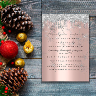 Convites Rosa Brilho Faísca Prata Luxo Noiva Sweet 16