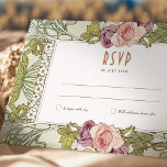 Convites Rosa Casamento RSVP Inserir Vintage Art Nouveau Mu<br><div class="desc">Cartão RSVP do Casamento vintage Art Nouveau, de Alphonse Mucha, num design floral, romântico e caprichoso. Os florescimentos vitorianos complementam os tipos clássicos de arte deco fonts. Introduza as suas informações personalizadas e está concluído. Se você quiser mudar o design, simplesmente clique no botão azul "Personalizar". Muito obrigado por considerar...</div>