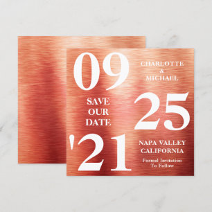 Convites Rosa Chic Metal Shimmer Moderno Salve A Data