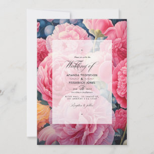 Convites Rosa Chiclete, Algodão Doce & Morango Casamento