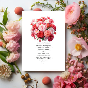 Convites Rosa Chiclete, Algodão Doce & Morango Casamento