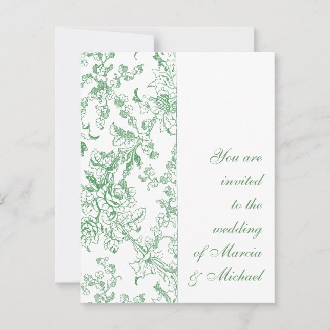 Convites Rosa Chintz - Padrão Floral (Frente)