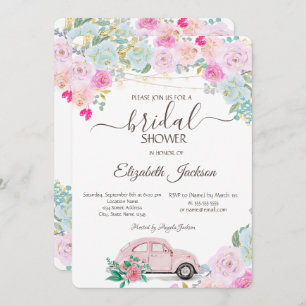 Convites Rosa Cinza Luzes Rosa