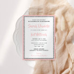 Convites Rosa claro Mitzvah e Retângulo Prateado<br><div class="desc">Este convite do Bat Mitzvah de tendência apresenta brilho falso cintilante em camadas sobre um fundo de cor sólida. Use o formulário modelo para adicionar suas próprias informações. A Ferramenta Design pode ser usada para alterar o estilo,  a cor e o layout da fonte.</div>