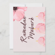 Rosa com a flor Ramadã mubark