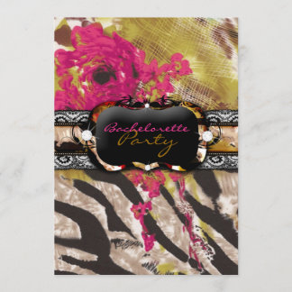 Convites Rosa cor-de-rosa da zebra de 311 Tigress