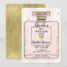 Rosa Corado & Perfume Paris Dourado Chá de Noiva