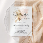 Convites Rosa Cuarenta y Fabulosa Cumpleaños<br><div class="desc">Esta invitación de 40 cumpleaños apresenta um un salpicón de acuarela rosa y dorado, junto com a combinación de fuentes modernas y elegantes. Con sus vibraciones fede, es perfecta para una moderna y elegante. Necesitas una para una edad diferente? Sem problemas de feno, se puede personhaciendo clic en el botón...</div>