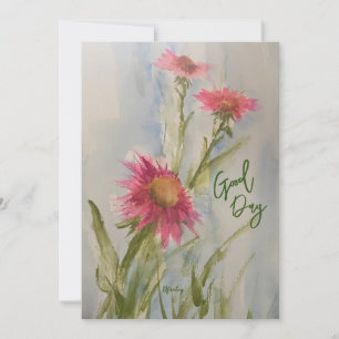 Convites Rosa Daises Notecard