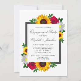 Convites Rosa Daisy Daisy Festa de noivado Floral