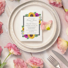 Convites Rosa Daisy Floral Chá de panela