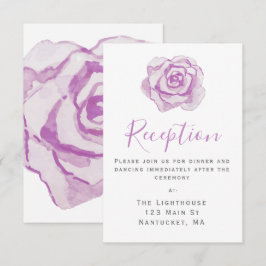 Convites Rosa de Aquarela Puro | Inserção de Recepção de ca