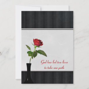 Convites Rosa de Casamento Vermelho