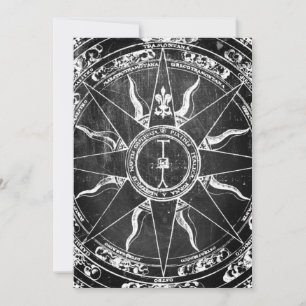 Convites Rosa de Compass Antigo