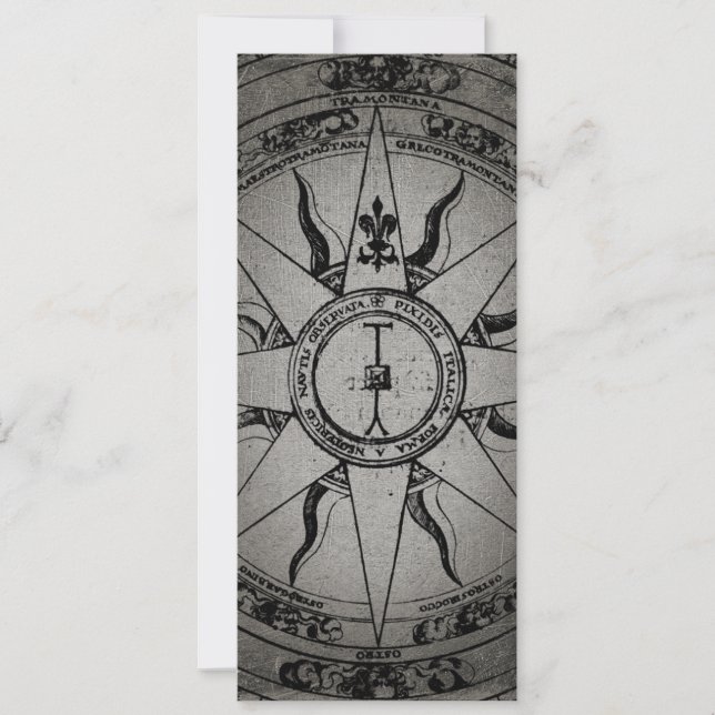 Convites Rosa de Compass Antigo (Frente)