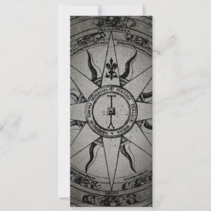 Convites Rosa de Compass Antigo