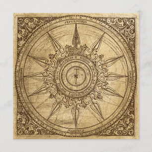 Convites Rosa de compasso velho