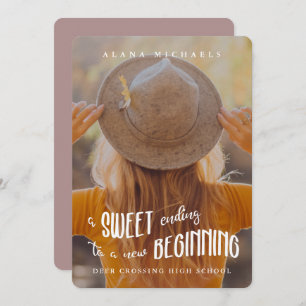 Convites Rosa de Festa de formatura de Fotografia do Tipo W