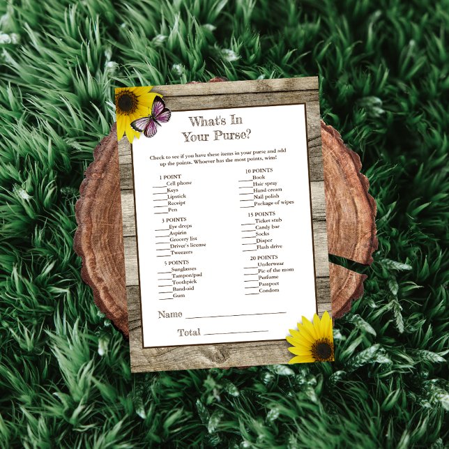 Convites Rosa de girassol O que há no seu Chá de fraldas (Criador carregado)