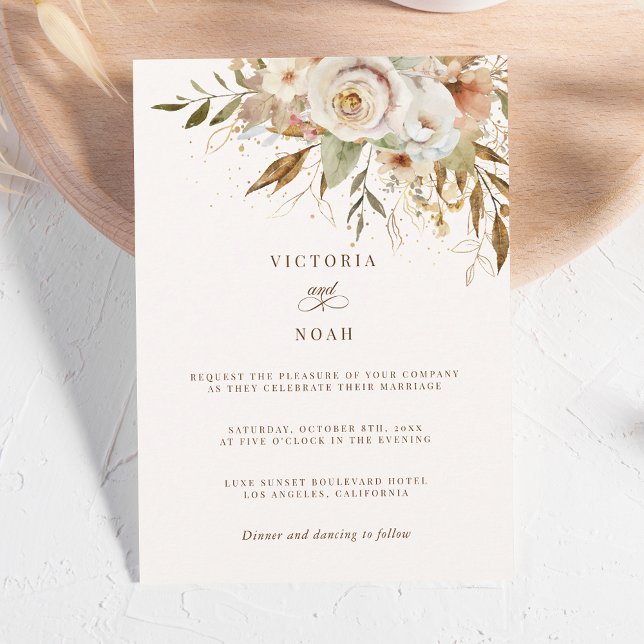 Convites Rosa de outono russo (Criador carregado)